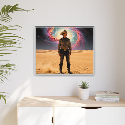 Stardust Wrangler- Framed Canvas AI Art by Old Hippy