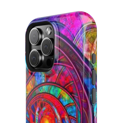 Protective Phone Case — Vibrant Abstract Mandala Impact-Resistant Design
