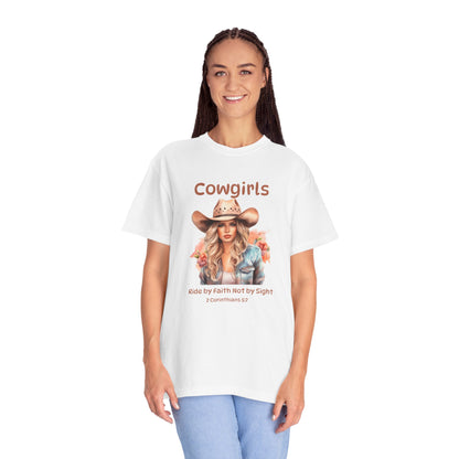 Cowgirl Faith Unisex Garment-Dyed T-Shirt - Inspirational Western Tee