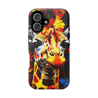 Funky Giraffe Art Impact-Resistant Phone Case —