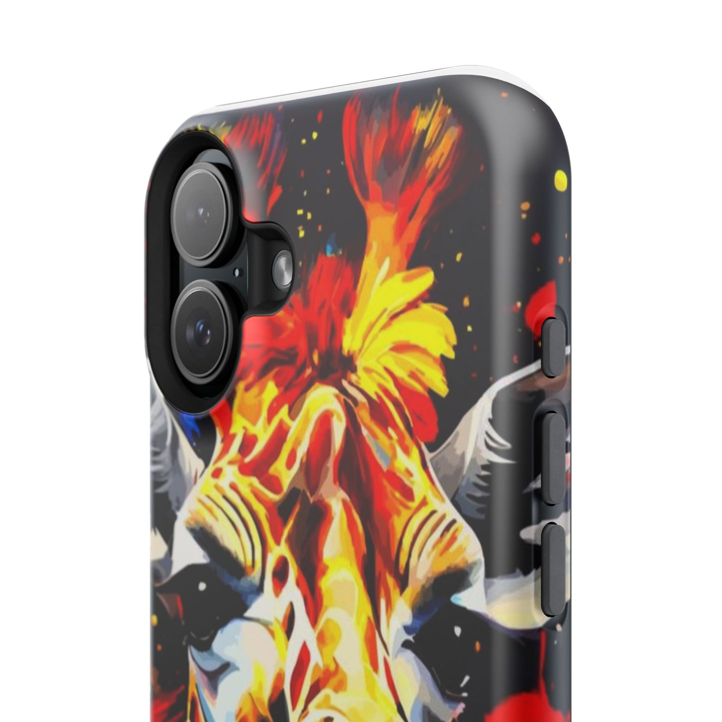 Funky Giraffe Art Impact-Resistant Phone Case —