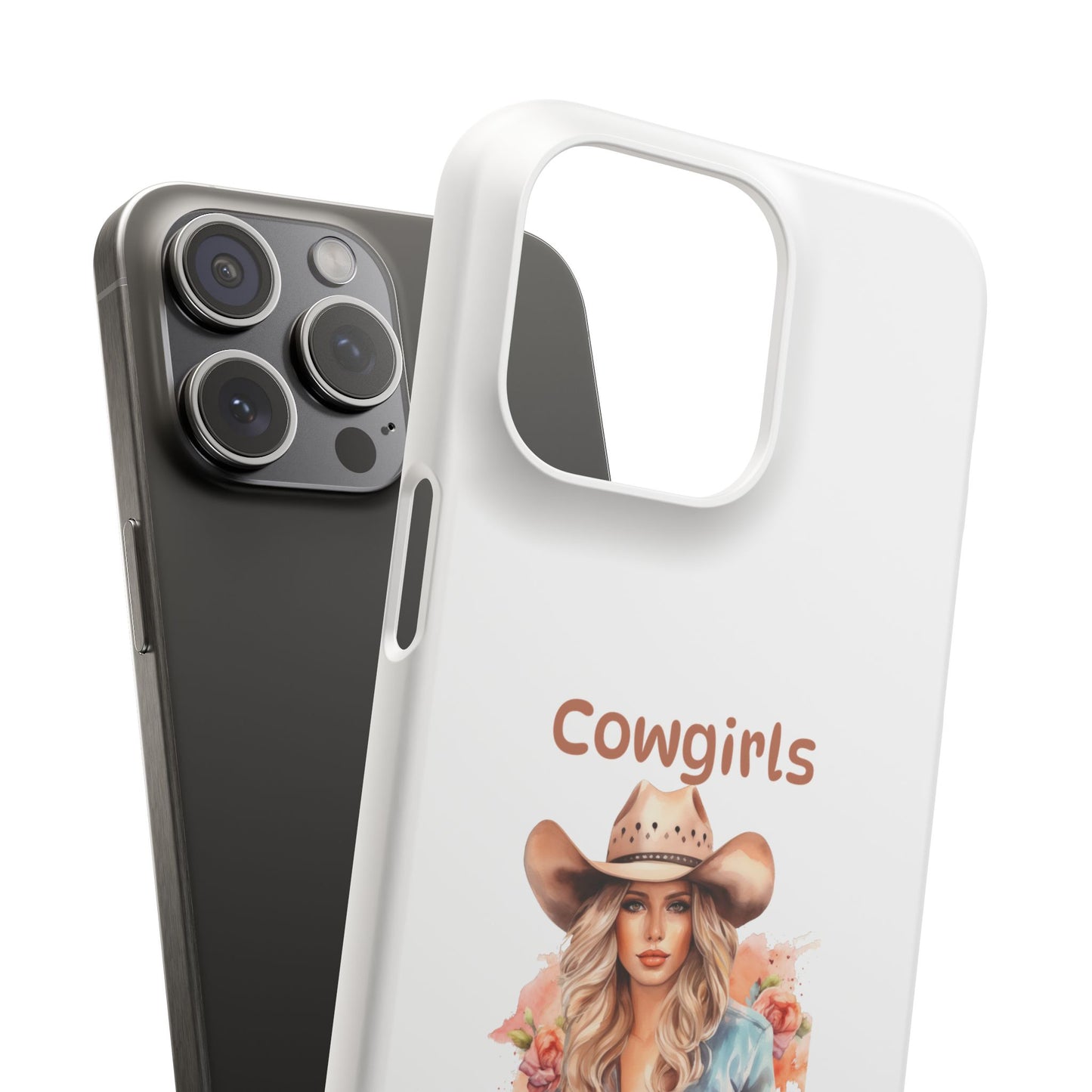 Cowgirls Phone Case — "Real Cowgirls Ride by Faith Not by Sight" Christian Western iPhone Snap Case
