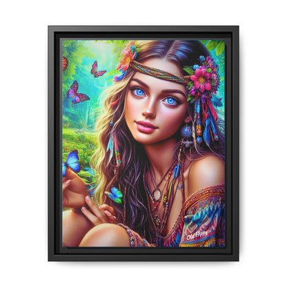 Hippie Beauty I Wood Framed Canvas