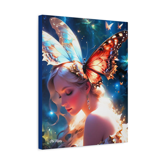 “Butterfly Angel” – Ethereal Fantasy Portrait Canvas