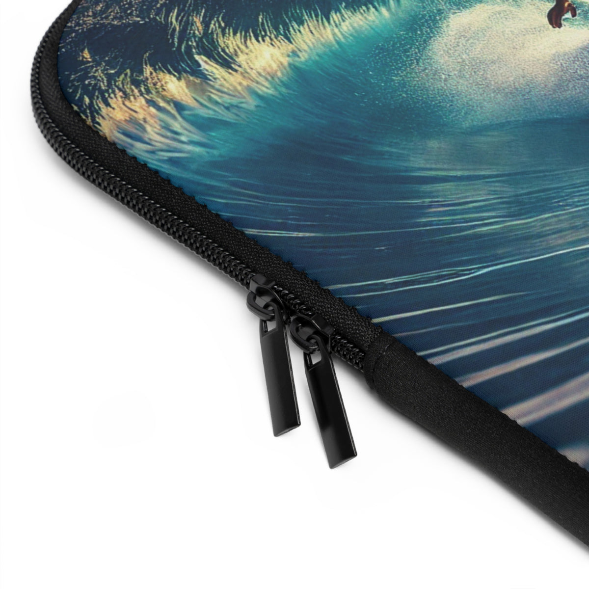 Longboard Surfer Sunrise Laptop Sleeve – Vibrant Ocean Wave Protective Case