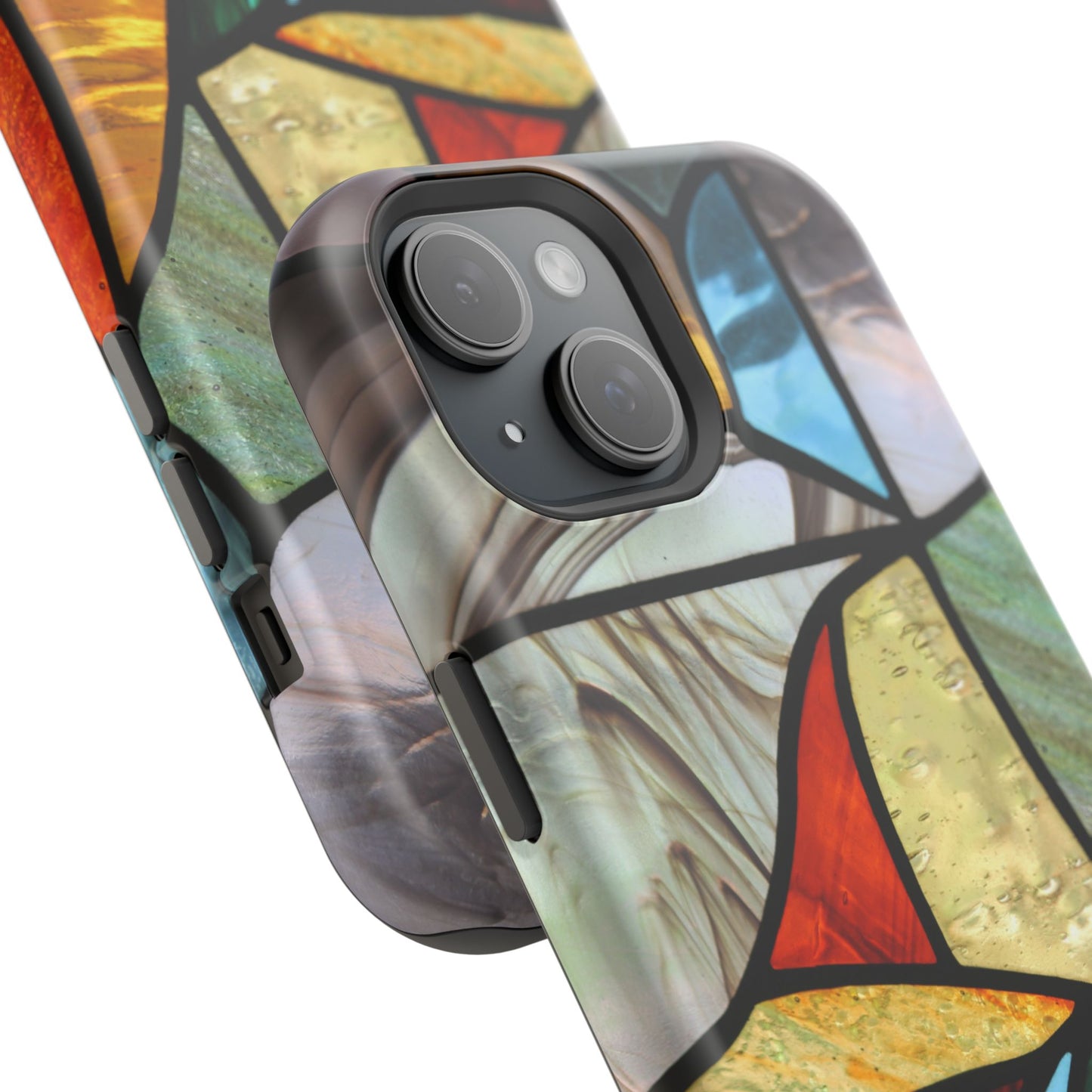 Stained Glass Impact Phone Case — Colorful Mosaic Protective Cover