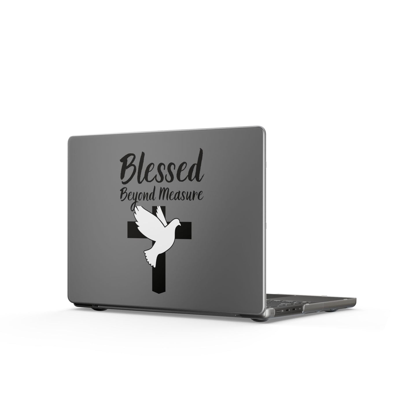 Blessed Beyond Measure Matte MacBook Case – Dove & Cross Religious Laptop Cover