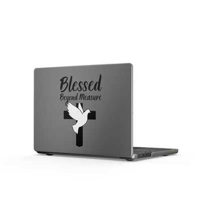 Blessed Beyond Measure Matte MacBook Case – Dove & Cross Religious Laptop Cover
