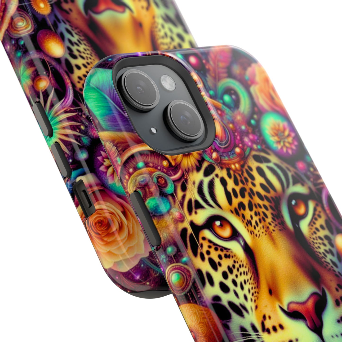 Leopard Psychedelic Phone Case — Vibrant Impact-Resistant iPhone Cover