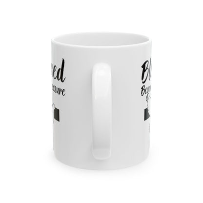 Blessed Beyond Measure Ceramic Mug — Christian Cross & Dove Faith Coffee Cup (11oz, 15oz)