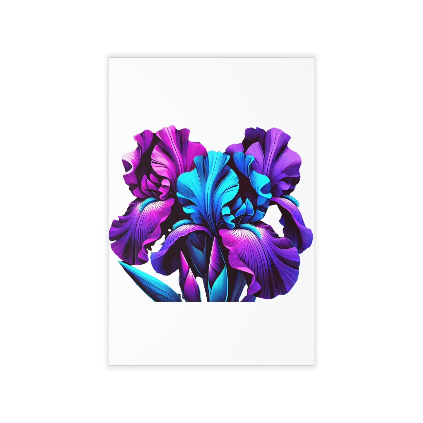 Iris Floral Wall Decal — Elegant Botanical Home Decor