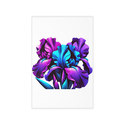 Iris Floral Wall Decal — Elegant Botanical Home Decor