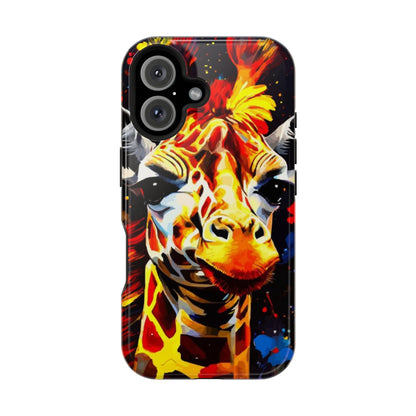 Funky Giraffe Art Impact-Resistant Phone Case —