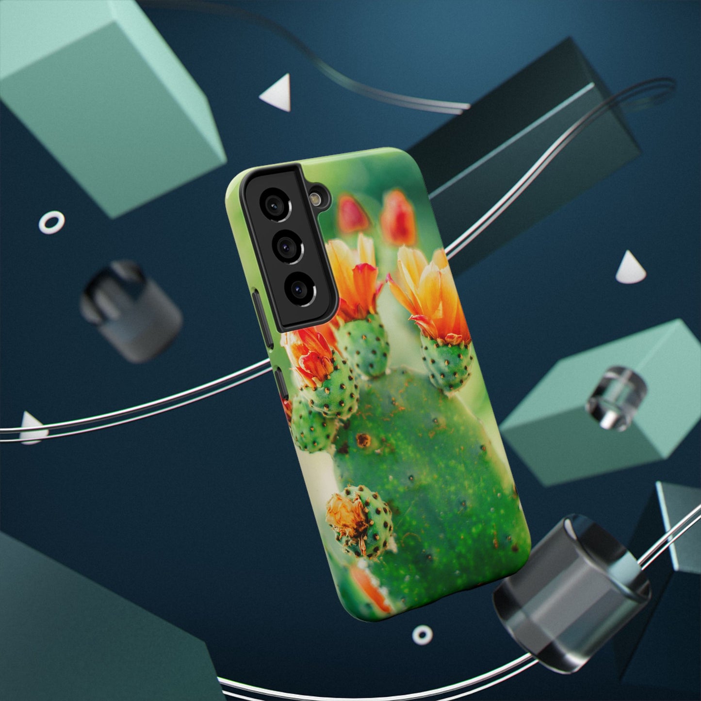 Cactus Bloom Phone Case — Impact-Resistant Floral iPhone Cover