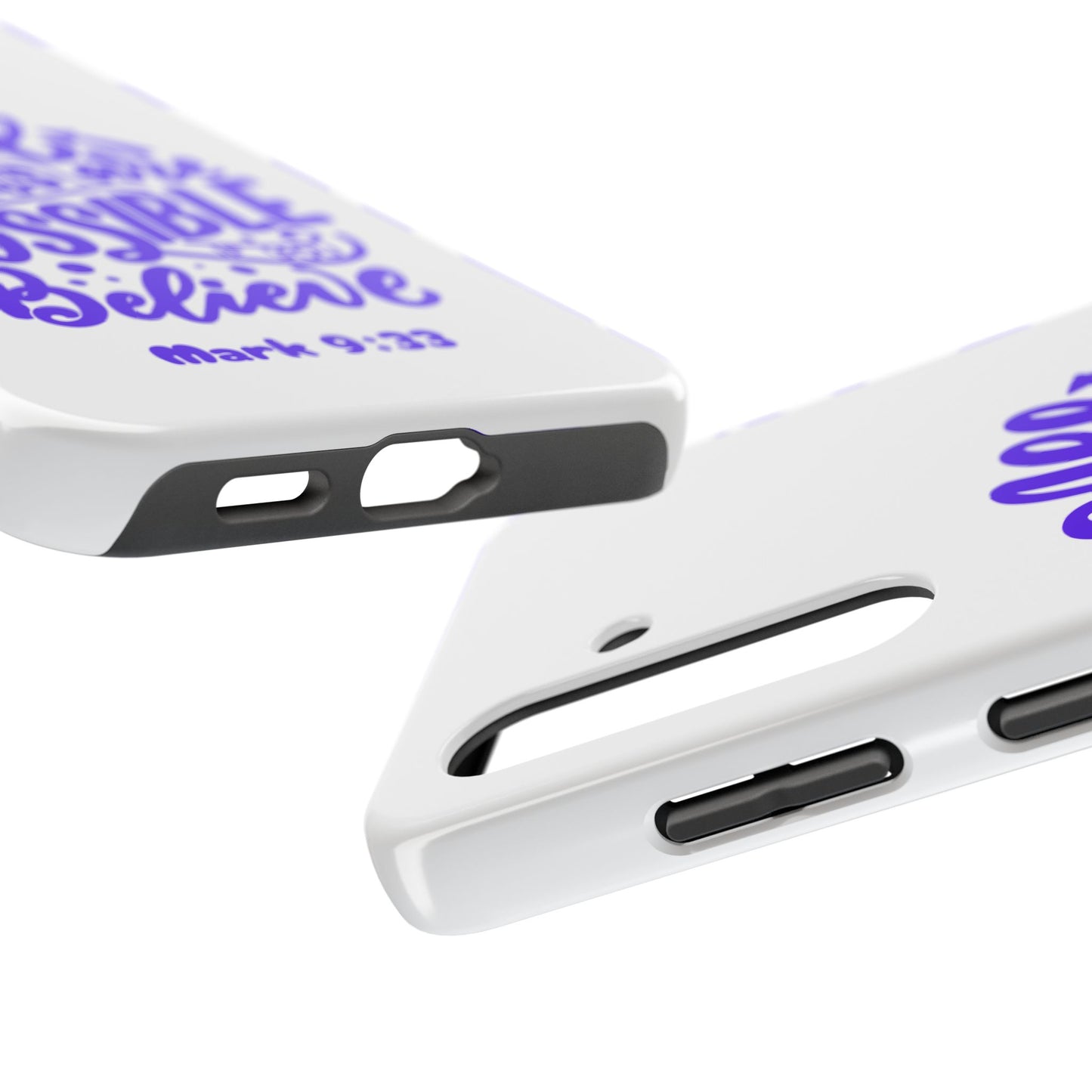 "All Things Are Possible If You Believe" (Mark 9:33) Christian Inspirational Protective Case