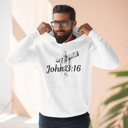 John 3:16 Cross Hoodie - Christian Faith Pullover