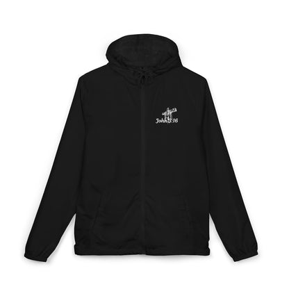 Windbreaker Jacket — John 3:16 & Cross Chest Logo