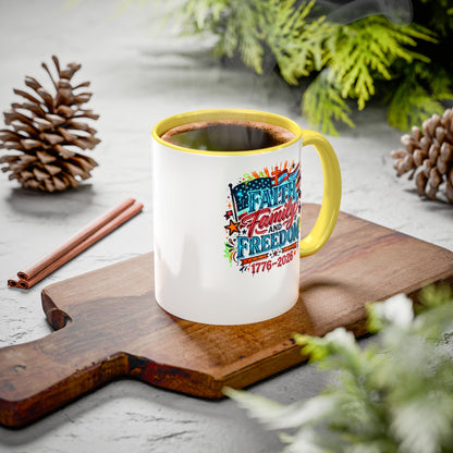 Faith Family Freedom 1776–2026 Patriotic Coffee Mug