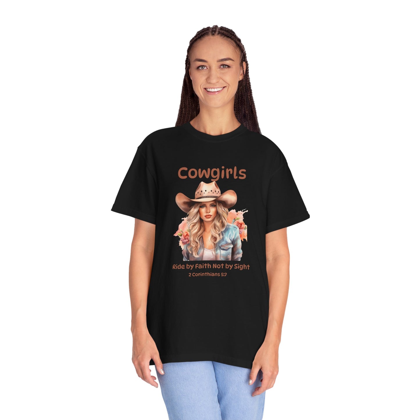 Cowgirl Faith Unisex Garment-Dyed T-Shirt - Inspirational Western Tee