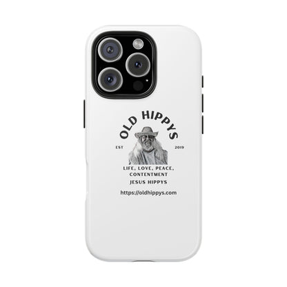 Old Hippys Phone Case — 'Life, Love, Peace, Contentment' Tough Protective Case