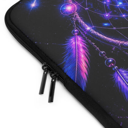 Cosmic Dreamcatcher Laptop Sleeve — Neon Boho Protective Case