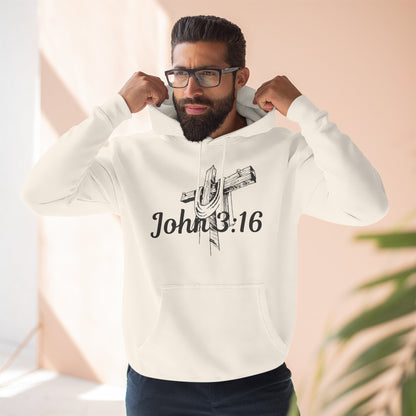 John 3:16 Cross Hoodie - Christian Faith Pullover