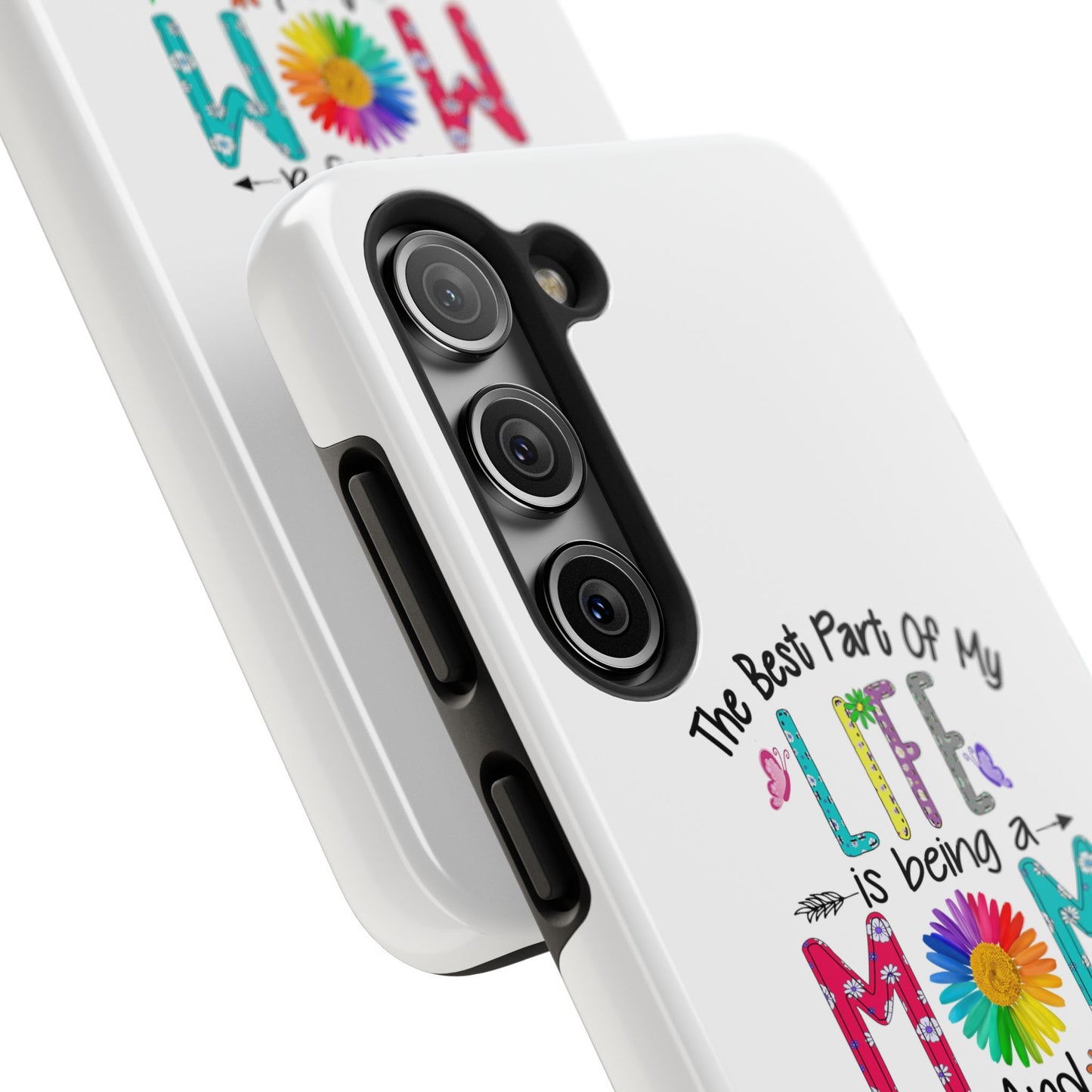 “The Best Part of My Life Is Being a Mom and Grandma” Colorful Floral Design Tough Phone Case