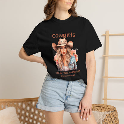 Cowgirl Faith Unisex Garment-Dyed T-Shirt - Inspirational Western Tee