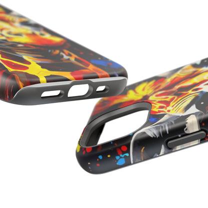 Funky Giraffe Art Impact-Resistant Phone Case —