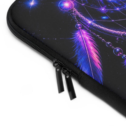 Cosmic Dreamcatcher Laptop Sleeve — Neon Boho Protective Case