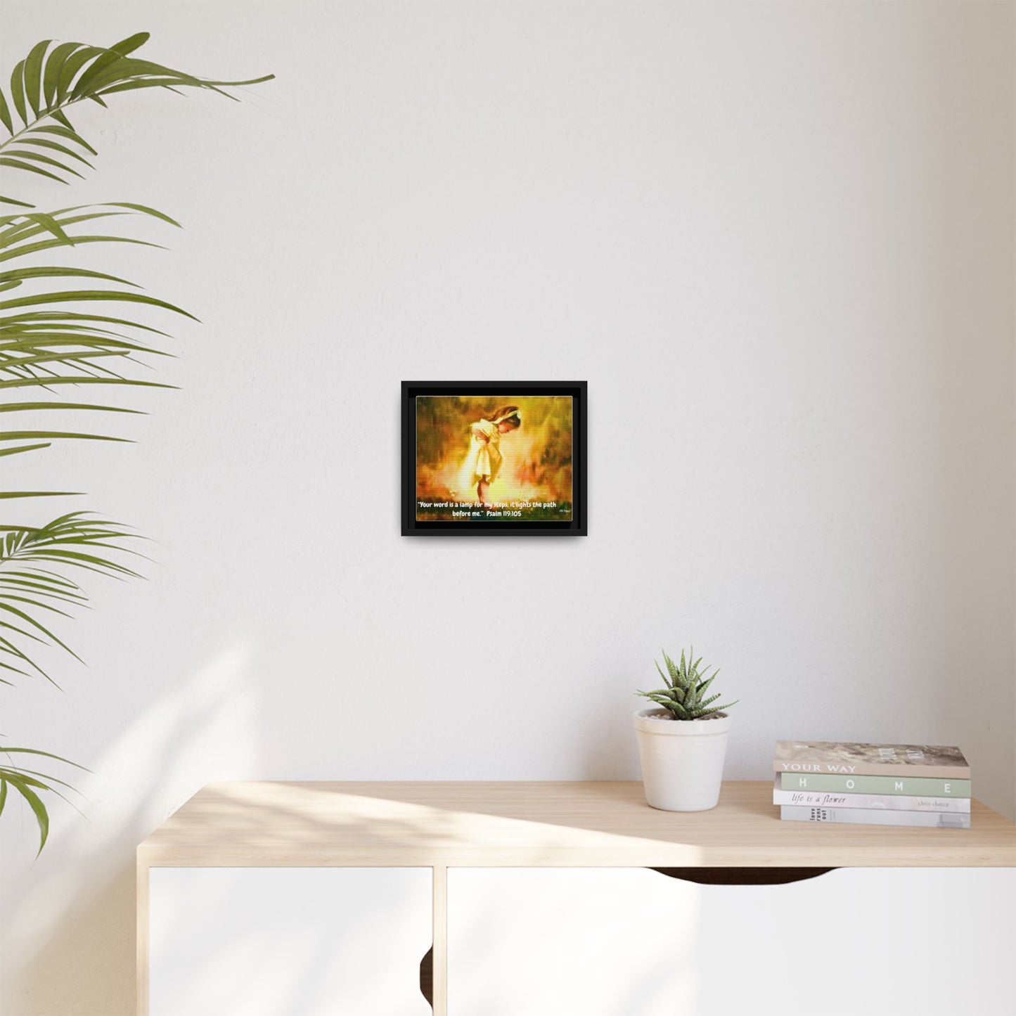 Guided by the Light of the Word of God Wood Framed Canvas