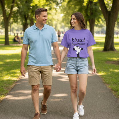 Blessed Beyond Measure T-Shirt — Christian Cross & Dove Faith Tee