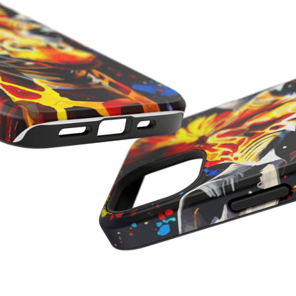 Funky Giraffe Art Impact-Resistant Phone Case —