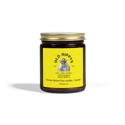 Coconut Apricot Scented Candle (4oz/9oz) by Old Hippys