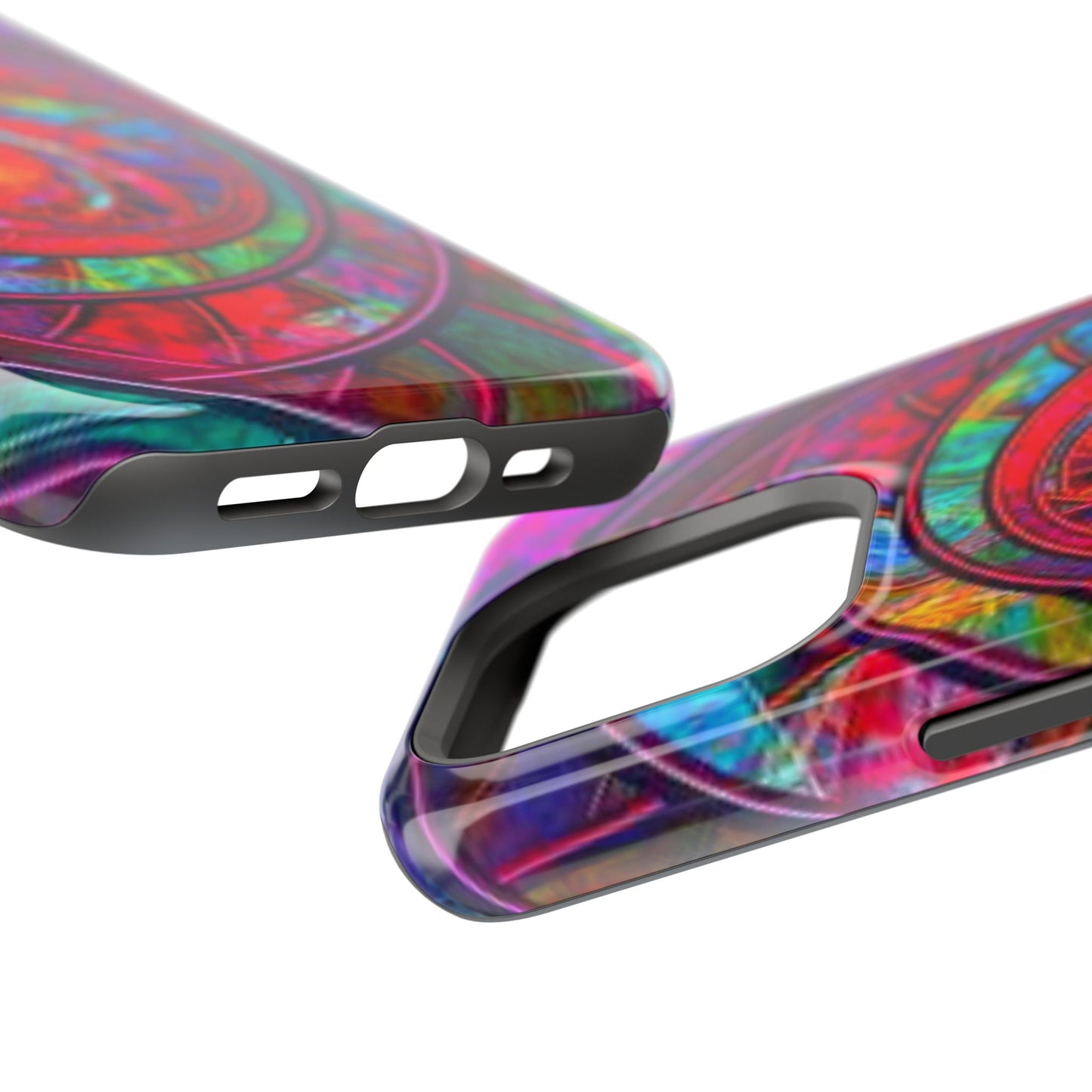 Protective Phone Case — Vibrant Abstract Mandala Impact-Resistant Design