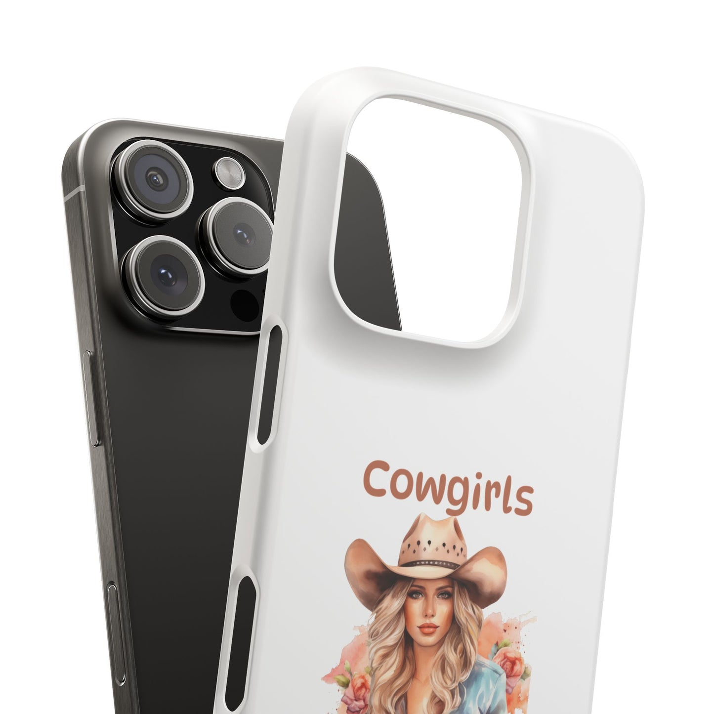 Cowgirls Phone Case — "Real Cowgirls Ride by Faith Not by Sight" Christian Western iPhone Snap Case