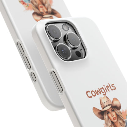 Cowgirls Phone Case — "Real Cowgirls Ride by Faith Not by Sight" Christian Western iPhone Snap Case