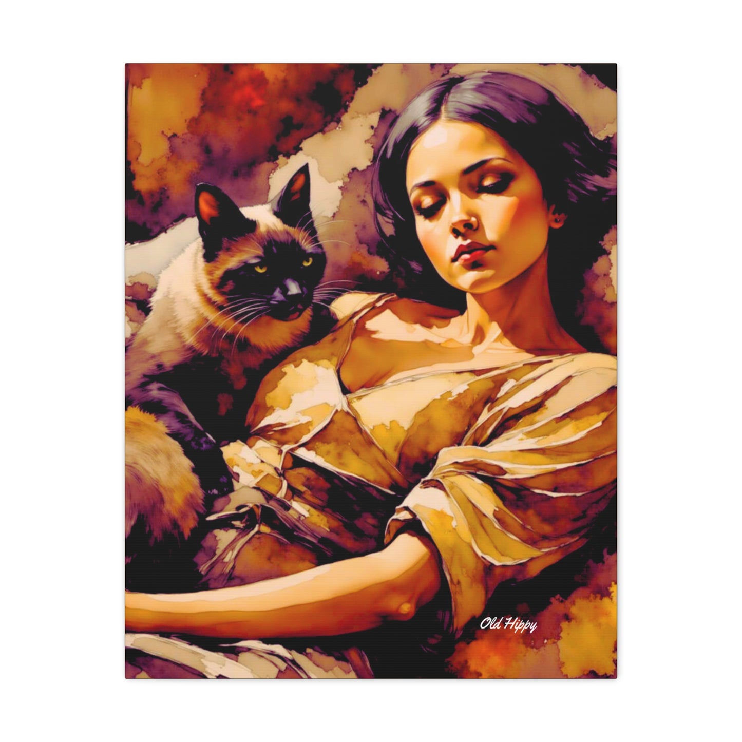 “Whispers in Sepia” – Picasso-Inspired AI Art on Canvas by Old Hippy