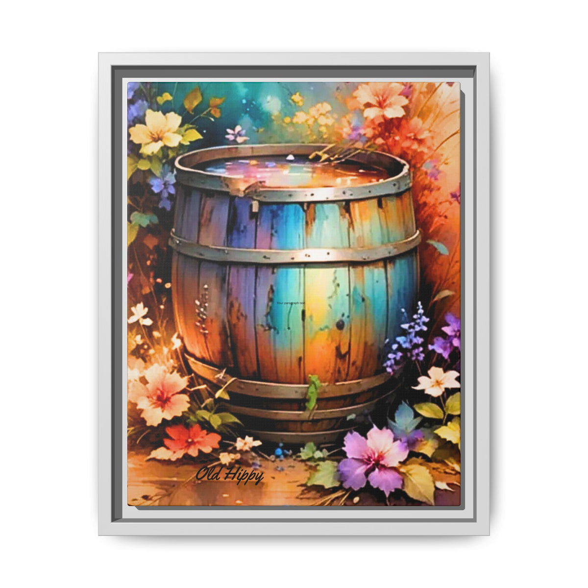 "The Barrel of Forgotten Wishes" Framed Canvas Wall Art