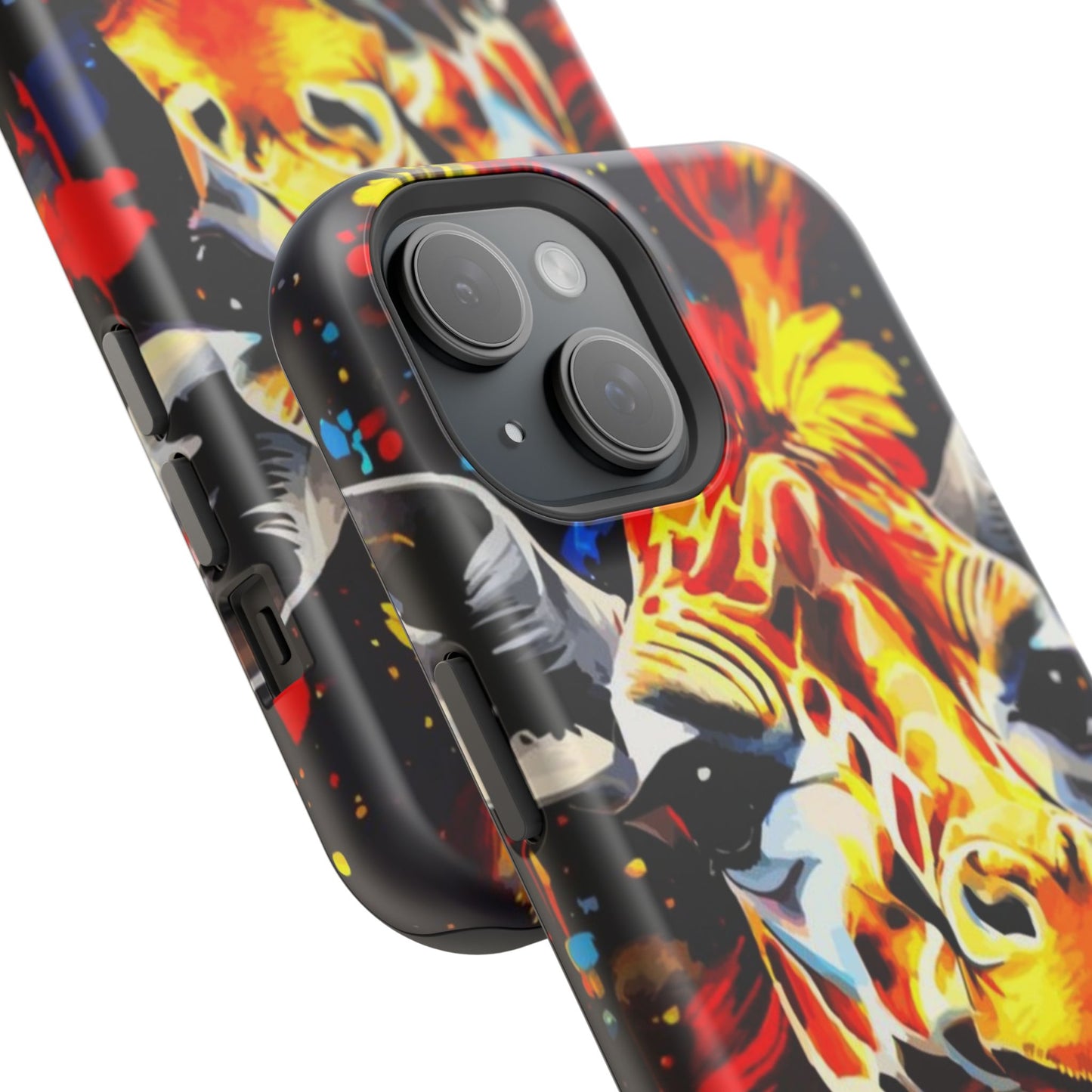 Funky Giraffe Art Impact-Resistant Phone Case —