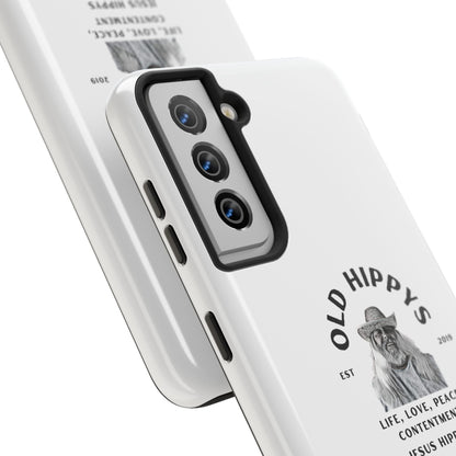 Old Hippys Phone Case — 'Life, Love, Peace, Contentment' Tough Protective Case