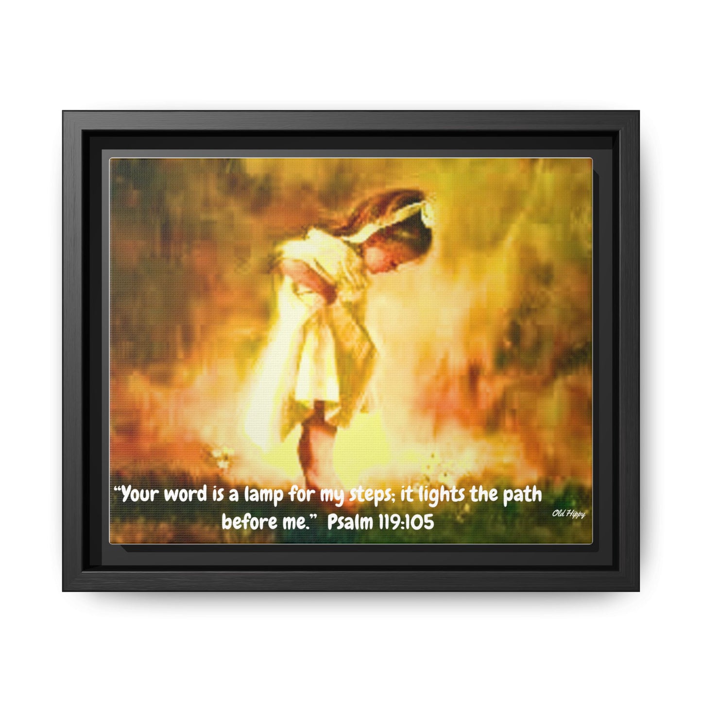 Guided by the Light of the Word of God Wood Framed Canvas