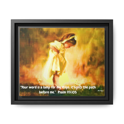Guided by the Light of the Word of God Wood Framed Canvas