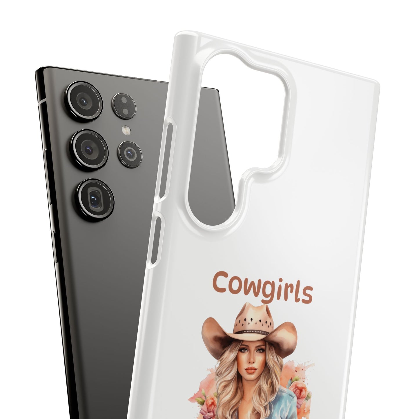 Cowgirls Phone Case — "Real Cowgirls Ride by Faith Not by Sight" Christian Western iPhone Snap Case