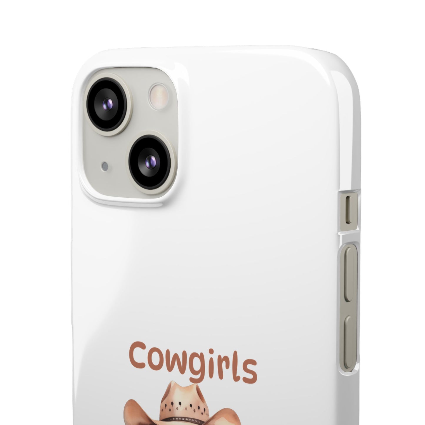 Cowgirls Phone Case — "Real Cowgirls Ride by Faith Not by Sight" Christian Western iPhone Snap Case