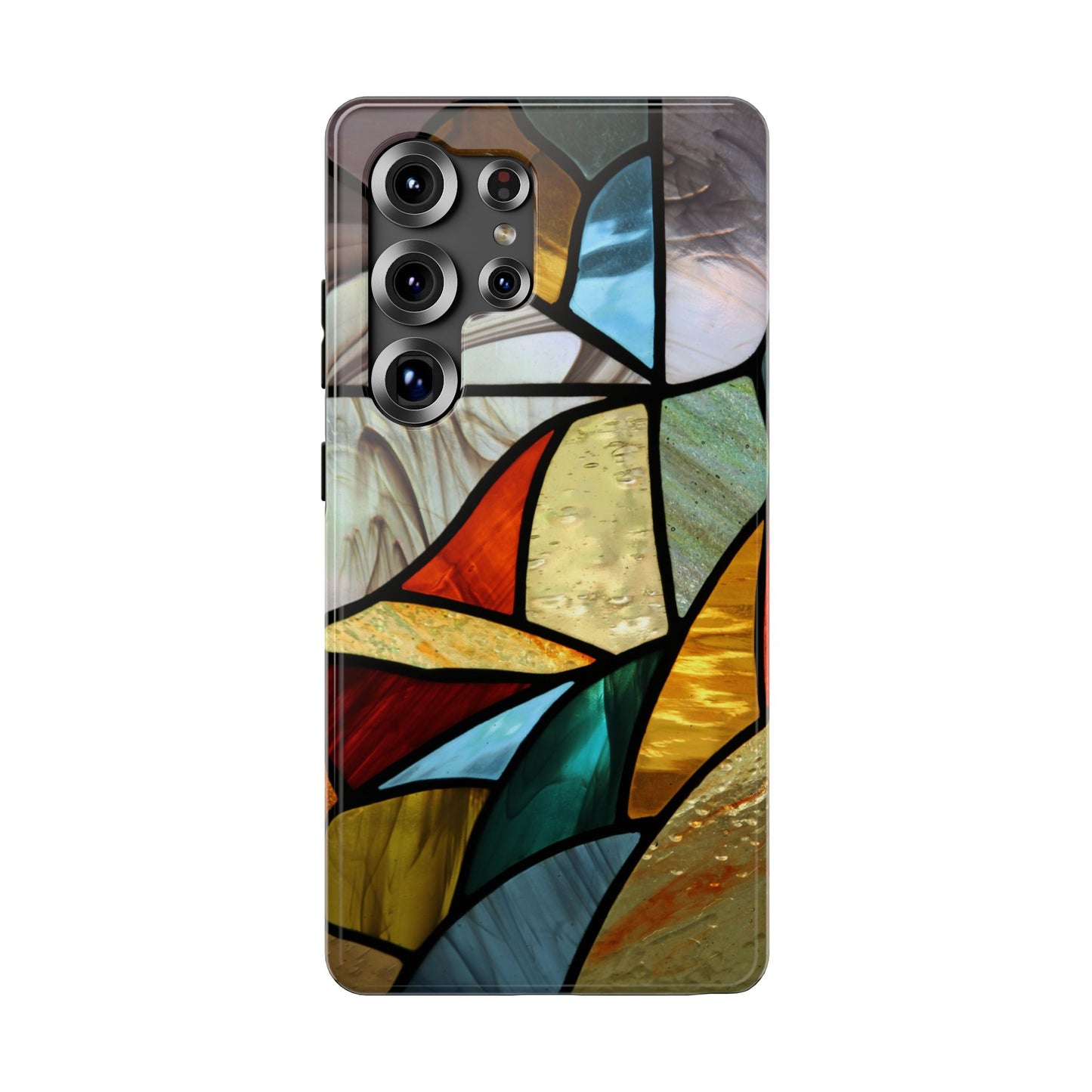 Stained Glass Impact Phone Case — Colorful Mosaic Protective Cover