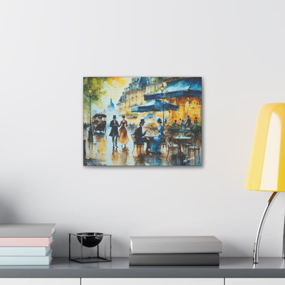 Dreamy Stone Cottage Canvas Wrap