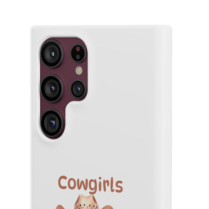Cowgirls Phone Case — "Real Cowgirls Ride by Faith Not by Sight" Christian Western iPhone Snap Case