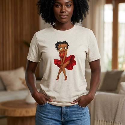 Betty Boop2 — Red Dress Retro Graphic Tee