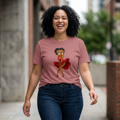 Betty Boop2 — Red Dress Retro Graphic Tee